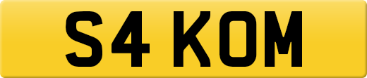 S4 KOM private number plate